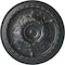 Ekena Millwork Oslo Ceiling Medallion (Fits Canopies up to 7 5/8"), Hand-Painted Pewter, 38 3/8"OD x 2 7/8"P CM38OSPES - alternate 1